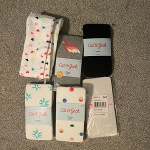 Lot of 6 NWT little girls tights